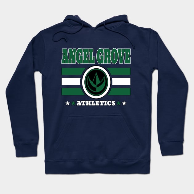 Angel Grove Athletics - Green Hoodie by Vitalitee